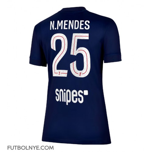 Camiseta Paris Saint-Germain Nuno Mendes #25 Primera Equipación para mujer 2025-26 manga corta